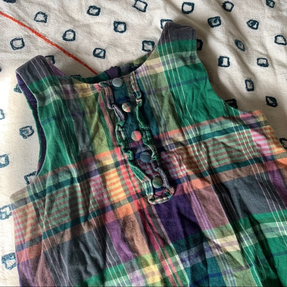 Ralph Lauren green plaid tunic dress